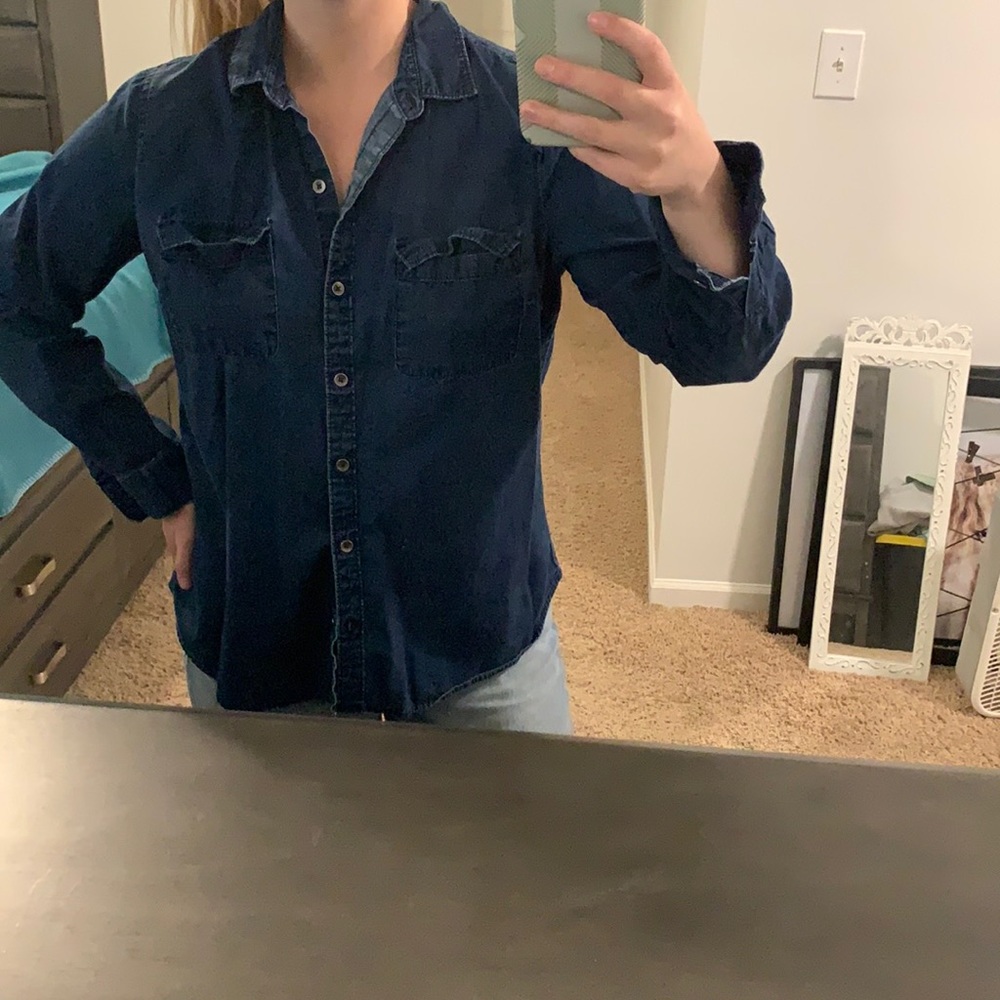 Denim flannel
